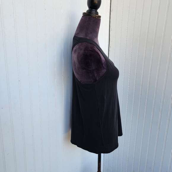 Lululemon Women's Split Back Racerback Black Tank Top Stretch Sleveless Sz XS - Picture 5 of 12